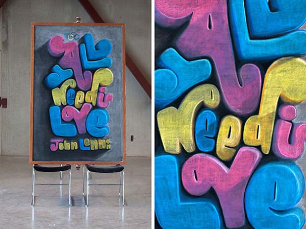Kunstwerke auf Tafeln - John Lennon 2