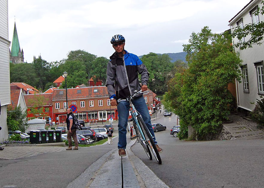 fahrrad ein ganzer berg arbeit werbung